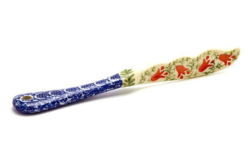 Ceramika Artystyczna Polish Pottery Spreader - Crimson Bells 563-1437a (Ceramika Artystyczna)