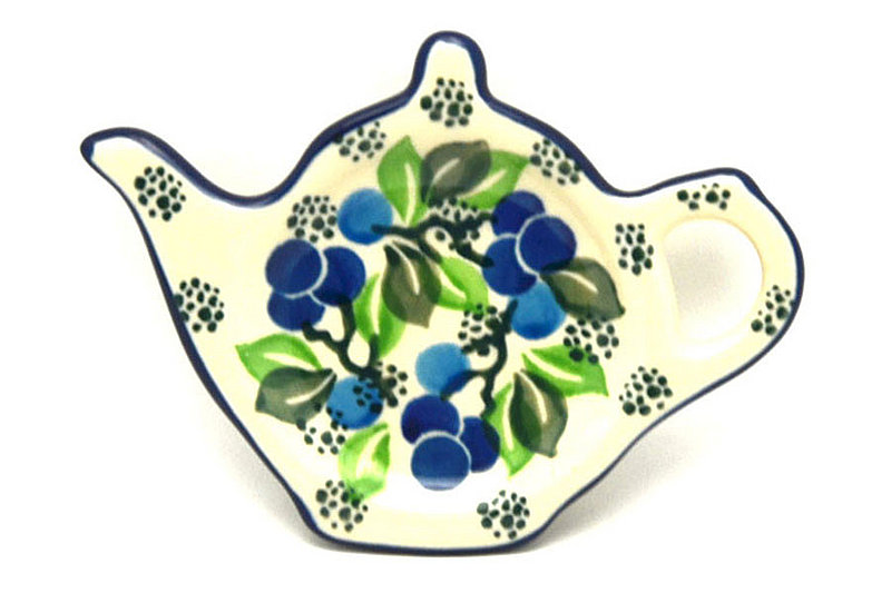 Polish Pottery Tea Bag Holder - Blue Berries 