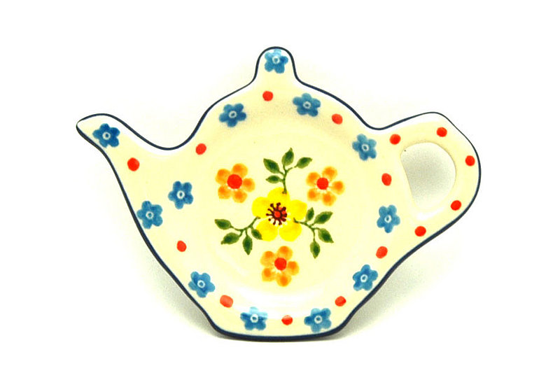 Ceramika Artystyczna Polish Pottery Tea Bag Holder - Buttercup 766-2225a (Ceramika Artystyczna)