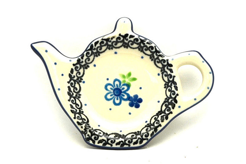 Polish Pottery Tea Bag Holder - Flower Works