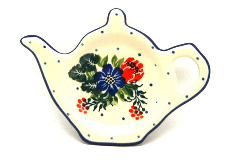 Ceramika Artystyczna Polish Pottery Tea Bag Holder - Garden Party 766-1535a (Ceramika Artystyczna)