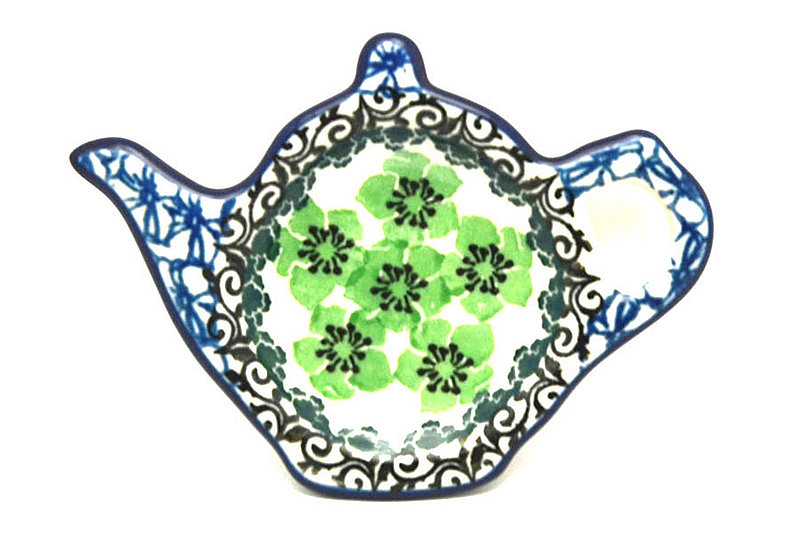 Ceramika Artystyczna Polish Pottery Tea Bag Holder - Kiwi 766-1479a (Ceramika Artystyczna)