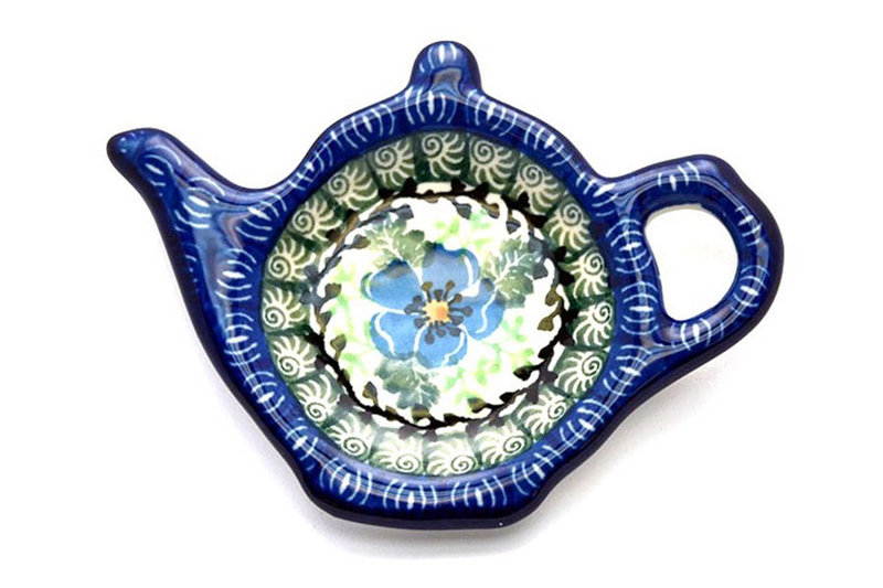 Ceramika Artystyczna Polish Pottery Tea Bag Holder - Morning Glory 766-1915a (Ceramika Artystyczna)