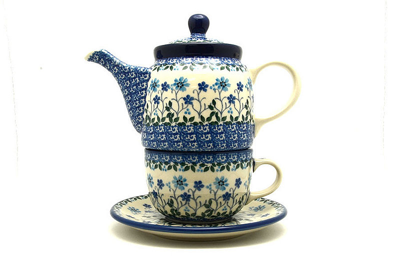 Ceramika Artystyczna Polish Pottery Tea Time for One - Georgia Blue 423-2785a (Ceramika Artystyczna)