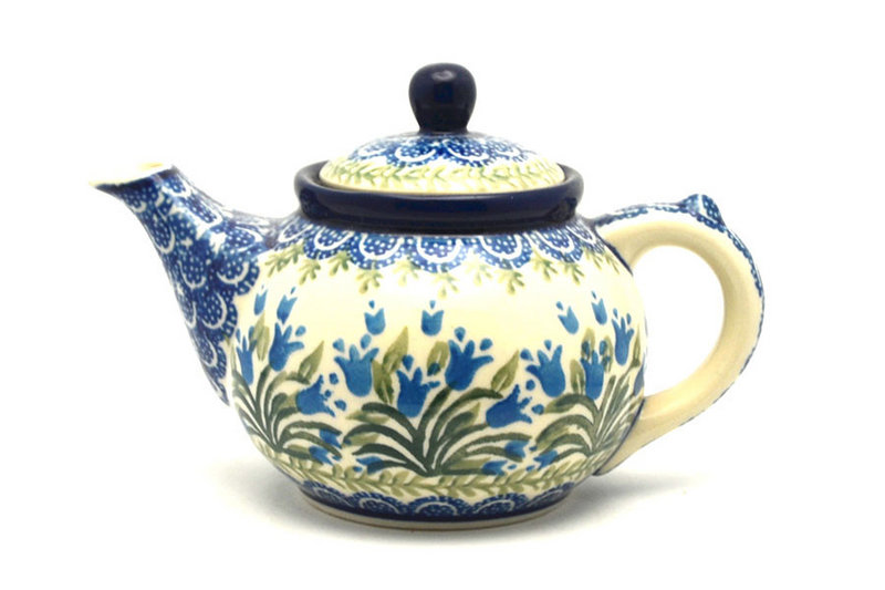 Polish Pottery Teapot - 14 oz. - Blue Bells