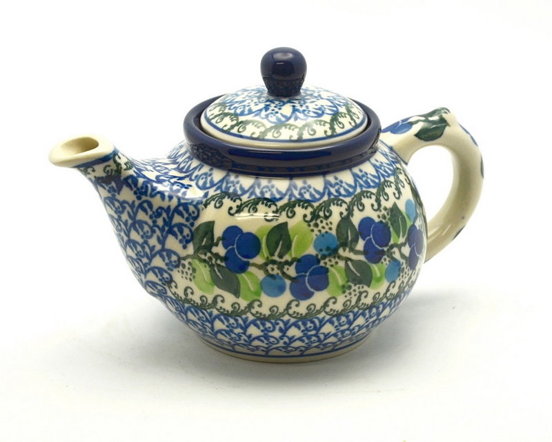 Ceramika Artystyczna Polish Pottery Teapot - 14 oz. - Blue Berries 120-1416a (Ceramika Artystyczna)