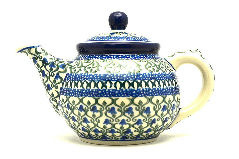 Polish Pottery Teapot - 14 oz. - Tulip Trellis