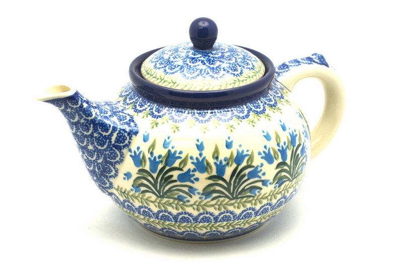 Ceramika Artystyczna Polish Pottery Teapot - 1 1/4 qt. - Blue Bells 060-1432a (Ceramika Artystyczna)