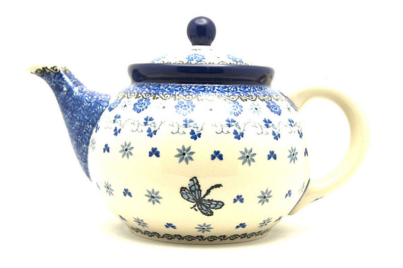 Polish Pottery Teapot - 1 1/4 qt. - Dragonfly