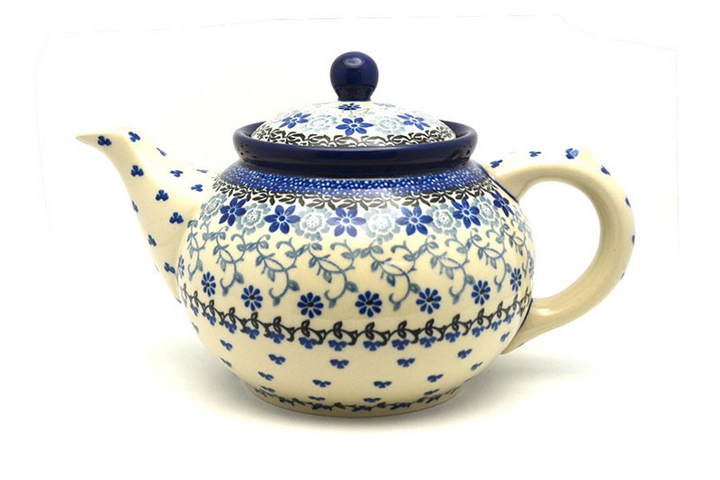 Polish Pottery Teapot - 1 1/4 qt. - Silver Lace