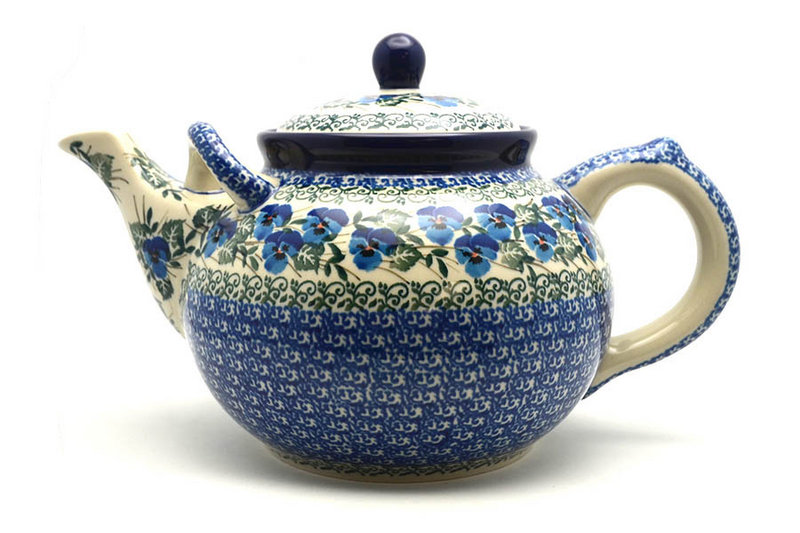 Polish Pottery Teapot - 1 3/4 qt. - Winter Viola