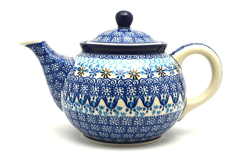 Ceramika Artystyczna Polish Pottery Teapot - 3/4 qt. - Blue Yonder 264-2187a (Ceramika Artystyczna)