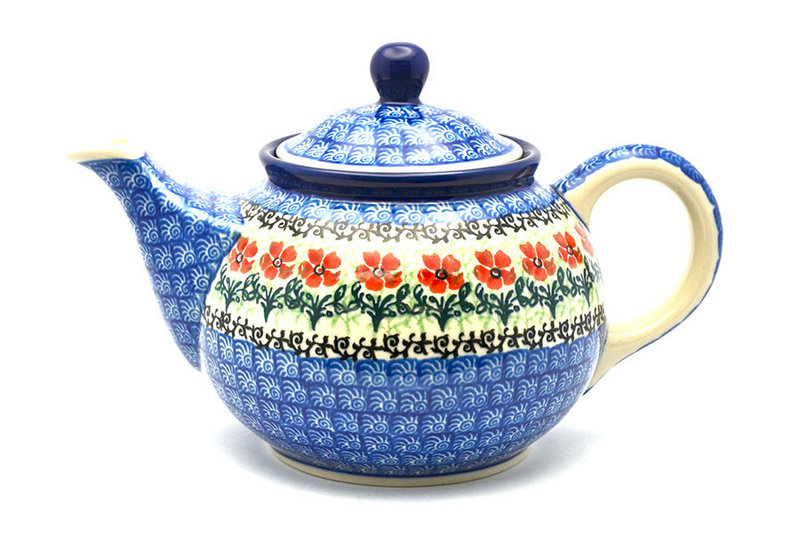 Polish Pottery Teapot - 3/4 qt. - Maraschino