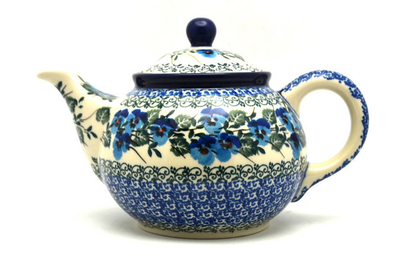 Polish Pottery Teapot - 3/4 qt. - Winter Viola