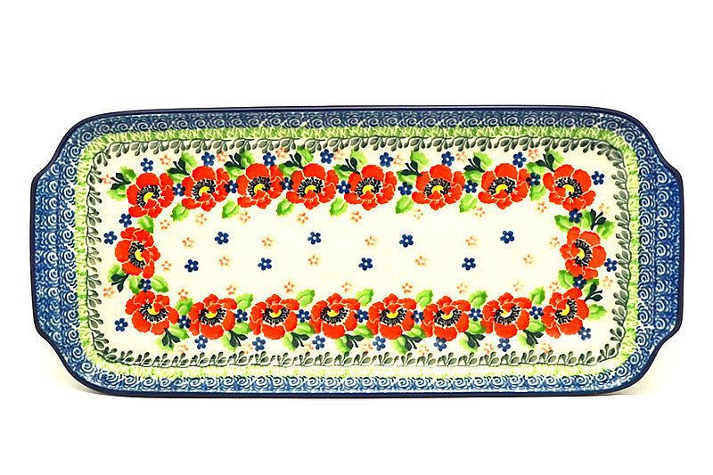 Ceramika Artystyczna Polish Pottery Tray - Appetizer - 12" - Danish Garden 410-3219a (Ceramika Artystyczna)