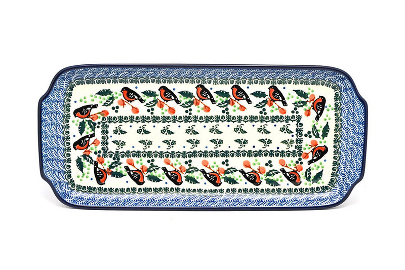 Ceramika Artystyczna Polish Pottery Tray - Appetizer - 12" - Red Robin 410-1257a (Ceramika Artystyczna)