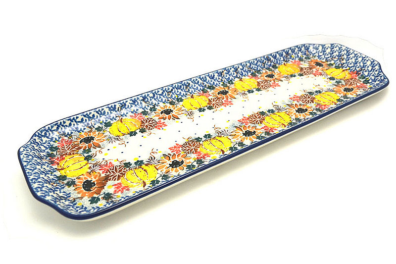 Ceramika Artystyczna Polish Pottery Tray - Appetizer - 16" - Unikat Signature - U4741 416-U4741 (Ceramika Artystyczna)