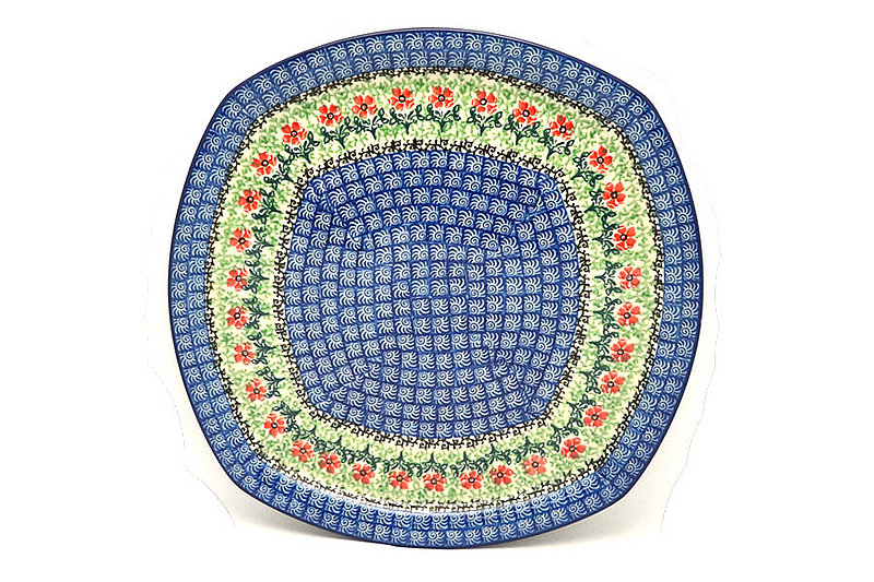 Ceramika Artystyczna Polish Pottery Tray - Rounded Square - Maraschino F83-1916a (Ceramika Artystyczna)