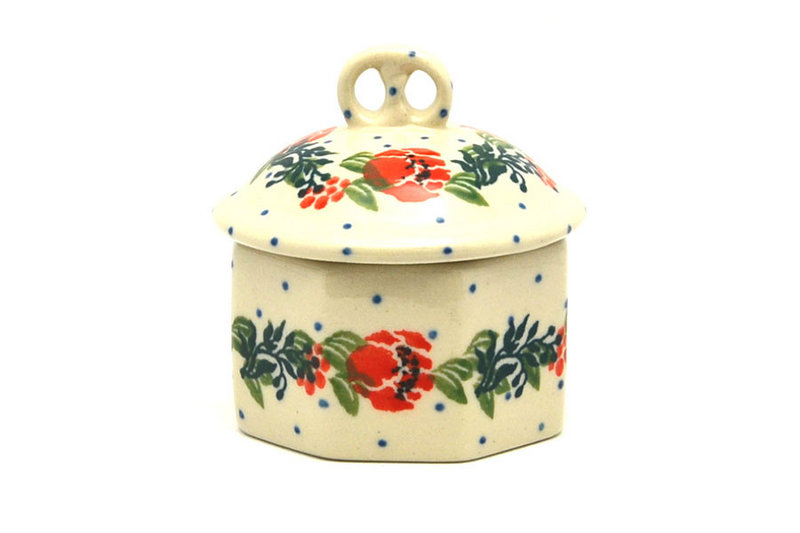 Polish Pottery Trinket Box - Garden Party