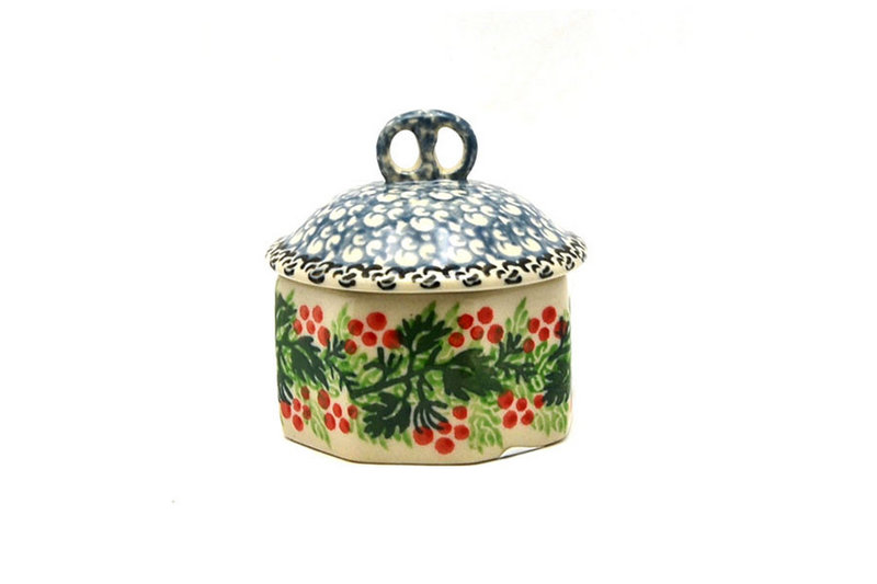 Ceramika Artystyczna Polish Pottery Trinket Box - Holly Berry 110-1734a (Ceramika Artystyczna)
