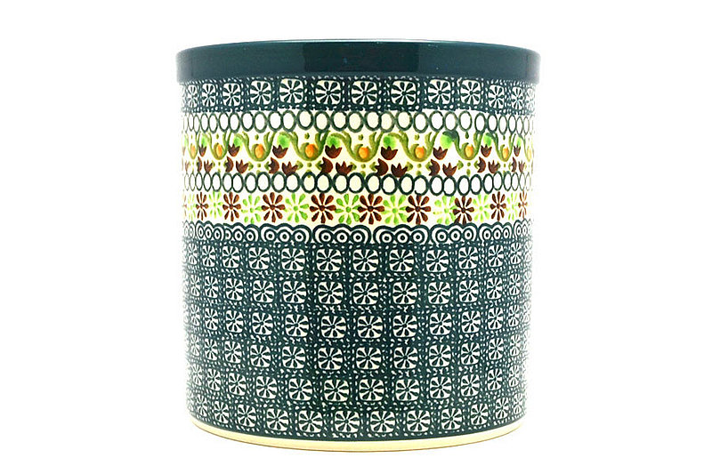 Ceramika Artystyczna Polish Pottery Utensil Holder - Mint Chip 003-2195q (Ceramika Artystyczna)