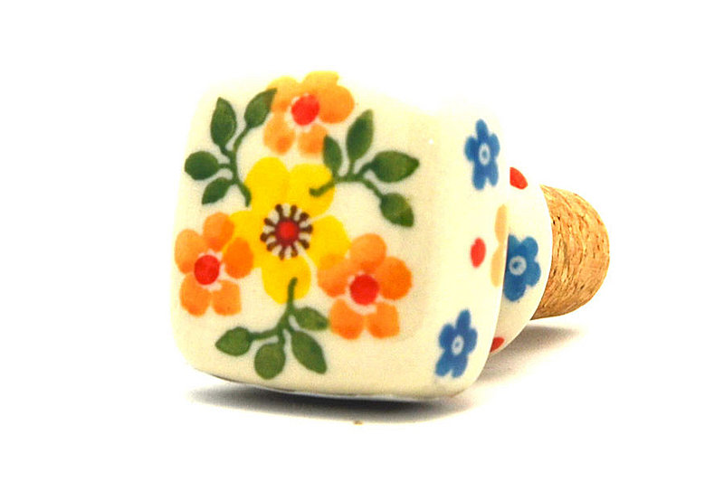 Ceramika Artystyczna Polish Pottery Wine Stopper - Buttercup 832-2225a (Ceramika Artystyczna)