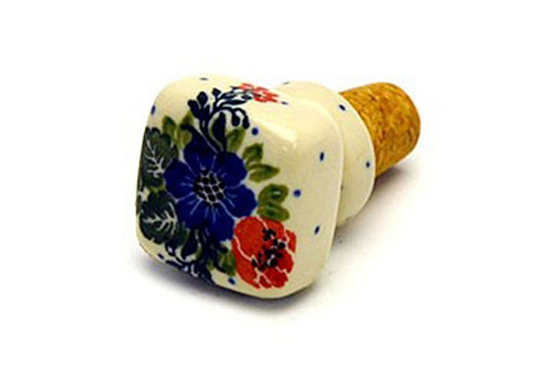 Ceramika Artystyczna Polish Pottery Wine Stopper - Garden Party 832-1535a (Ceramika Artystyczna)