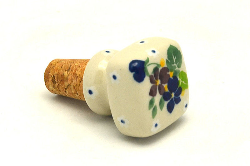 Ceramika Artystyczna Polish Pottery Wine Stopper - Plum Luck 832-2509a (Ceramika Artystyczna)