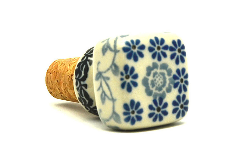 Ceramika Artystyczna Polish Pottery Wine Stopper - Silver Lace 832-2158a (Ceramika Artystyczna)