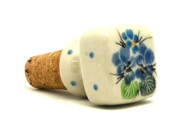 Ceramika Artystyczna Polish Pottery Wine Stopper - Spring Viola 832-2339a (Ceramika Artystyczna)