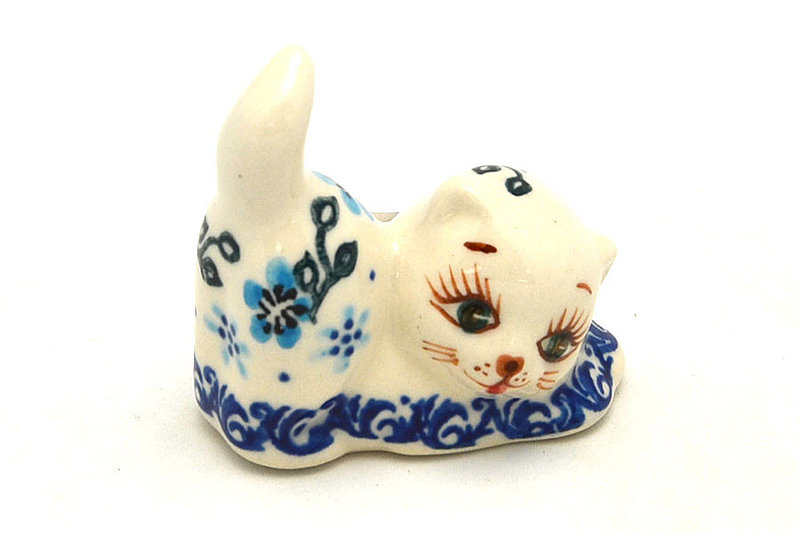 Polish Pottery Ring Holder - Sassy Cat - VC114