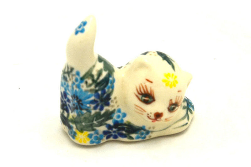 Polish Pottery Ring Holder - Sassy Cat - VU554