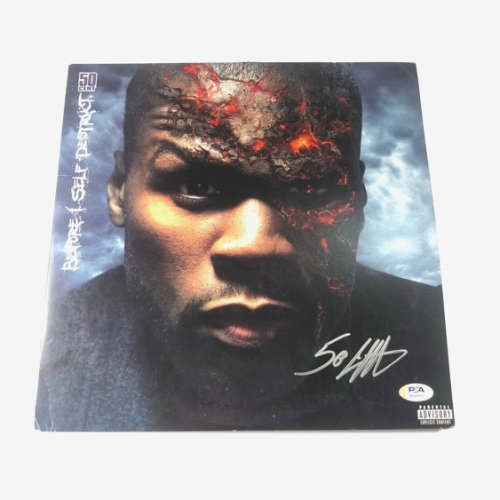 50 Cent Autographed Signed Before I Self Destruct Lp Vinyl PSA/DNA Album 