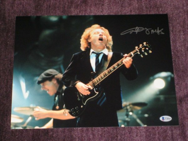 Ac/Dc Autographed Signed Angus Young Ac/Dc 11X14 Photo With Beckett COA 