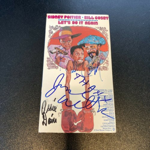 Bill Cosby Autographed Signed Ossie Davis Jimmie Walker Let's Do It Together Vhs Movie JSA 
