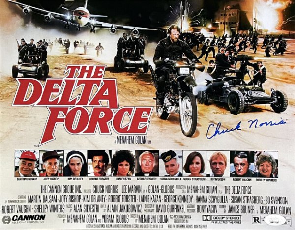 Chuck Norris Autographed Signed 11X14 The Delta Force Photo JSA 