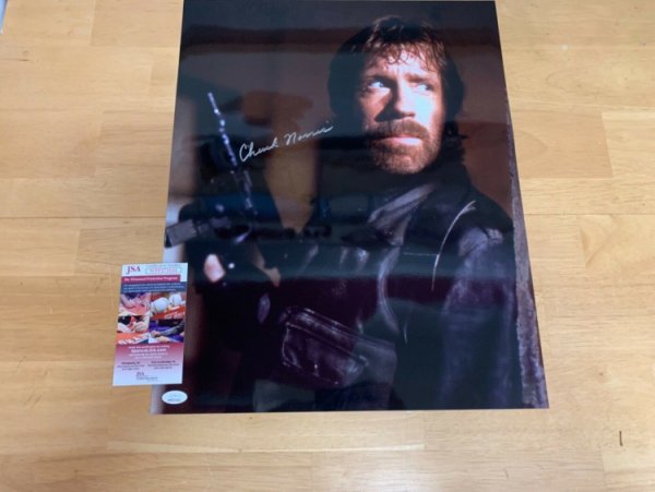 Chuck Norris Autographed Signed Delta Force 16X20 Photo JSA 