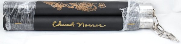 Chuck Norris Autographed Signed Foam Rubber Training Nunchucks - JSA W Gold 