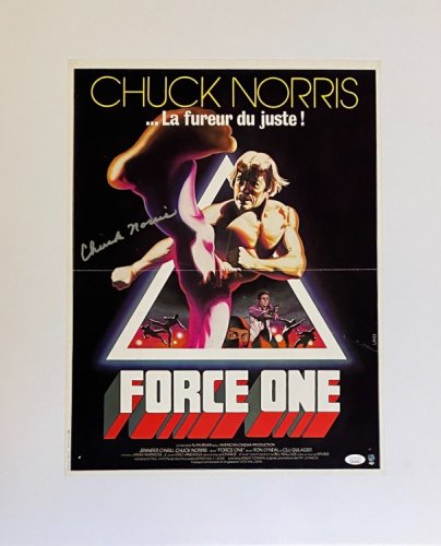 Chuck Norris Autographed Signed Force One Original Movie Poster JSA 