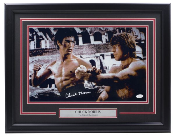 Chuck Norris Autographed Signed Framed 11X17 The Way Of The Dragon Photo JSA Itp 