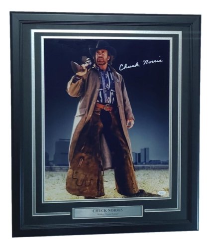 Chuck Norris Autographed Signed Framed 16X20 Photo Walker Texas Ranger JSA 