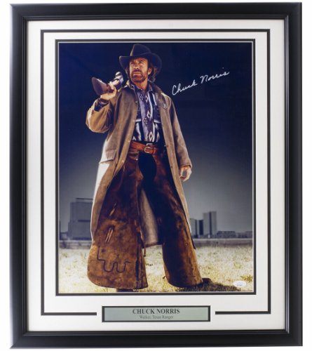 Chuck Norris Autographed Signed Framed 16X20 Walker Texas Ranger Photo JSA 
