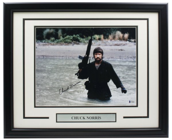 Chuck Norris Autographed Signed Framed Missing In Action 11X14 Photo Beckett 