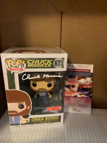 Chuck Norris Autographed Signed Funko Pop Certified JSA Witnessed Nice Target Exclusive B 