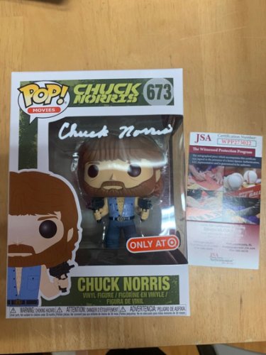 Chuck Norris Autographed Signed Funko Pop Certified JSA Witnessed Nice Target Exclusive 