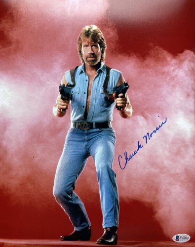 Chuck Norris Autographed Signed Invasion Usa 11X14 Photo Beckett 