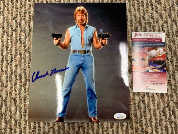 Chuck Norris Autographed Signed Invasion Usa 8X10 Photo JSA Witness 