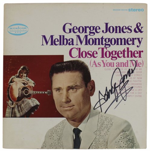 George Jones Autographed Signed Authentic Close Together Album Cover Beckett 