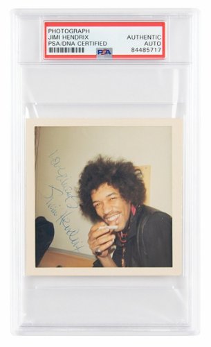 Jimi Hendrix Autographed Signed Beautiful Original 1968 Photo PSA DNA 