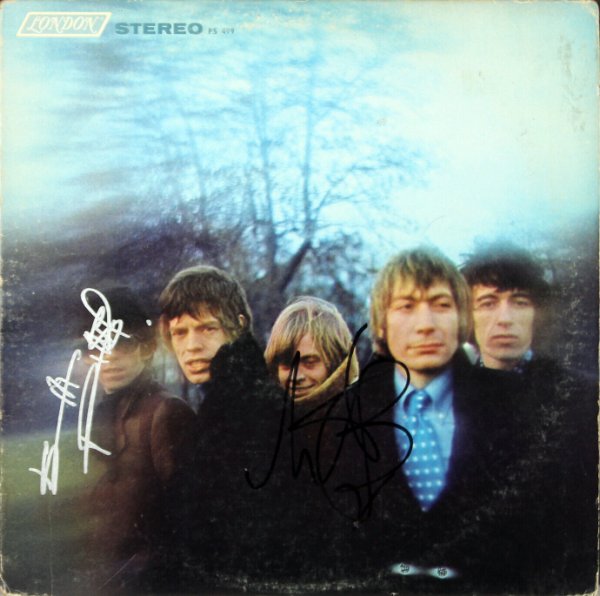 Keith Richards Autographed Signed Rolling Stones & Charlie Watts Album Cover W/ Vinyl Beckett 